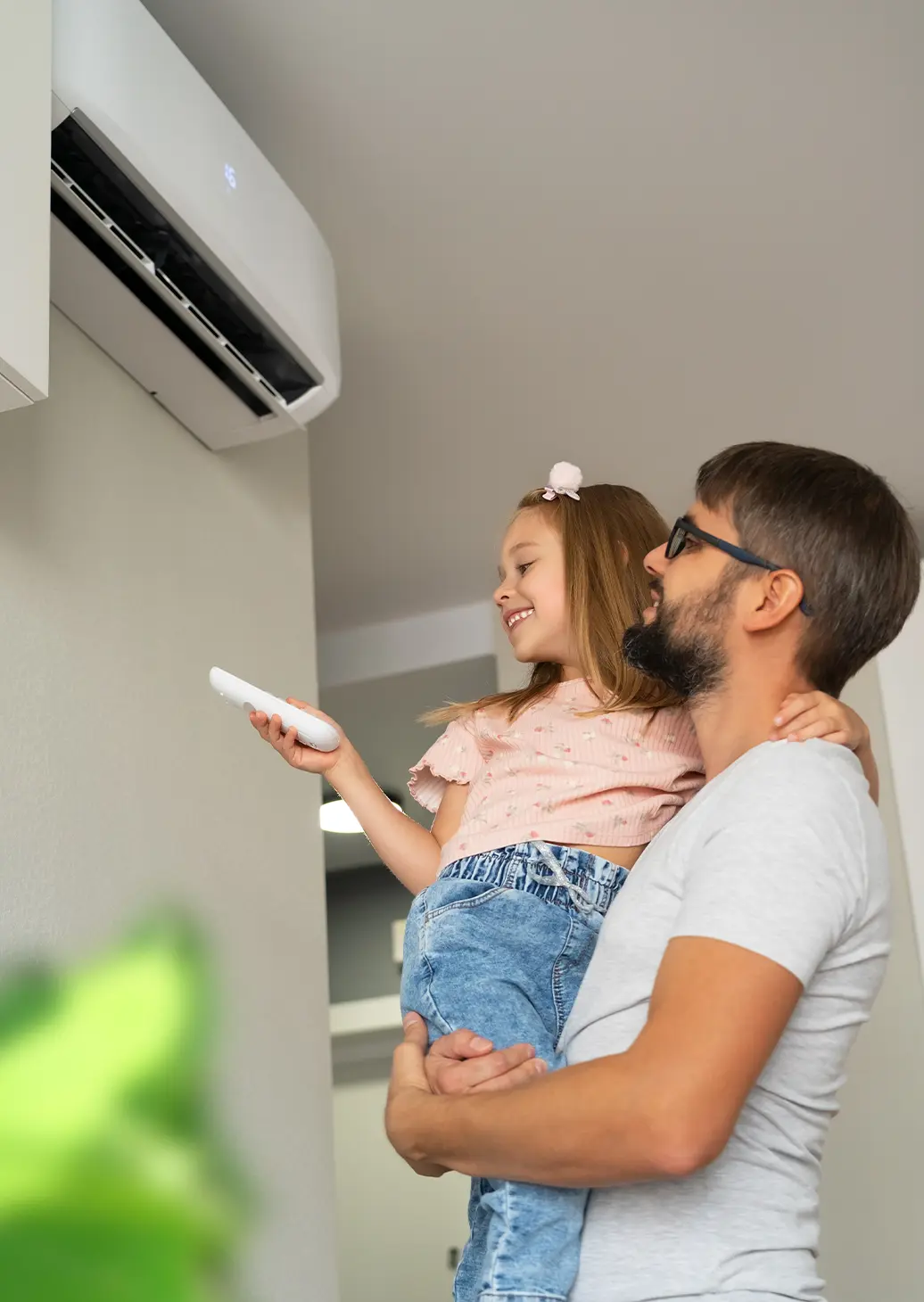 Unité intérieure de climatisation pompe à chaleur air-air installée en Wallonie