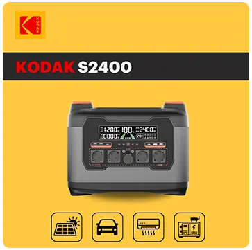 Générateur solaire Kodak® S2400 — station de stockage portable 2400 Wh