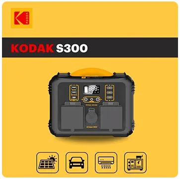 Générateur solaire Kodak® S300 — station de stockage portable 300 Wh