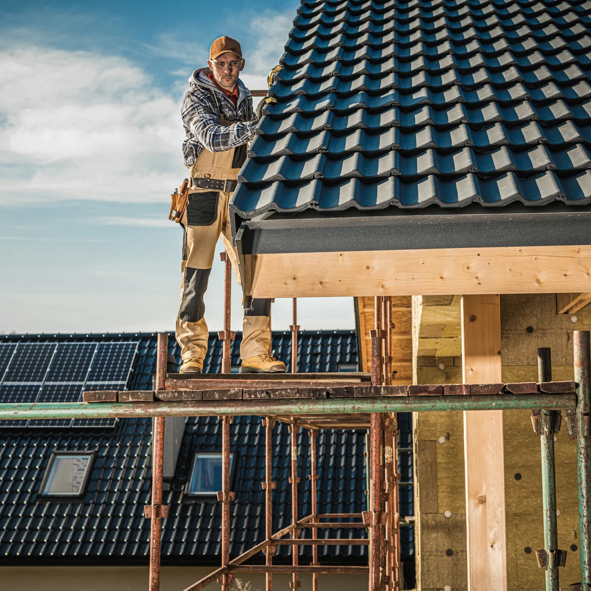 Travaux de rénovation de toiture sur une maison résidentielle en Wallonie en 2026